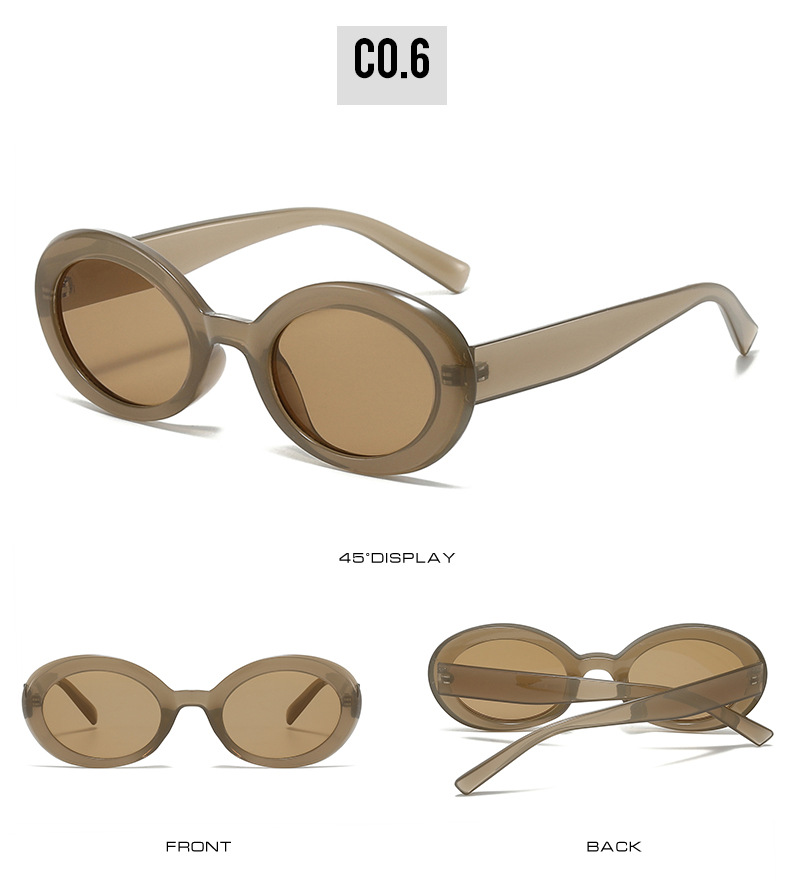 50g Weight Full Frame Glasses Structure Sunglasses Classification Ac, UV400 Protection Lens Material Oval Frame Glasses Style Outdoor, Travel Occasion Solid Color Pattern All Seasons Season Unisex Gender Simple Style, Classic Style Style Grey, Black Color Simple Style Classic Style Solid Color Ac UV400 Protection Oval Frame Full Frame Women's Sunglasses 11