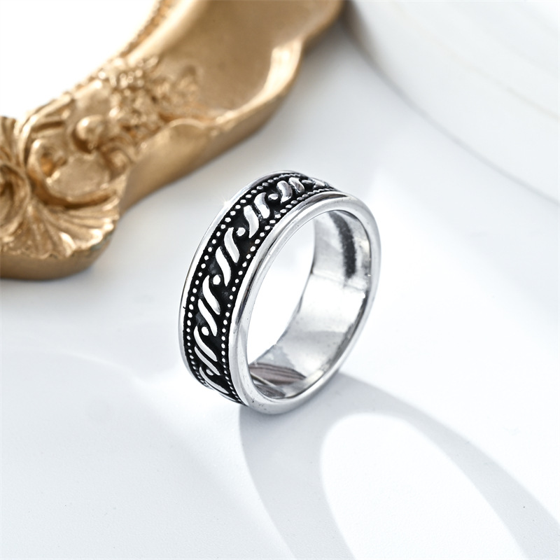 Rings Classification Punk Streetwear Geometric 304 Stainless Steel Polishing Men's Rings Men Band Rings