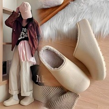 2025新款情侣棉拖鞋女冬季室内家居防滑防臭保暖加绒加厚棉鞋男款