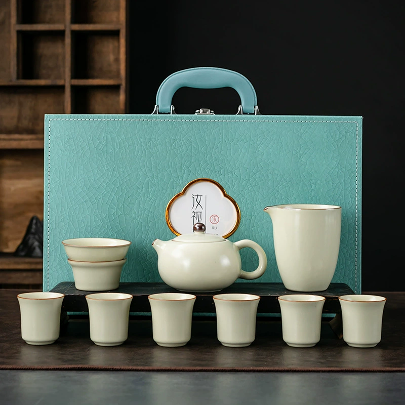 Ceramic tea set for home use, teapot, simple and elegant design, Birthday gift
