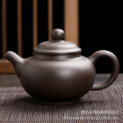 原矿紫砂壶名家手工茶壶批发 家用泡茶紫泥仿古壶商务礼品logo