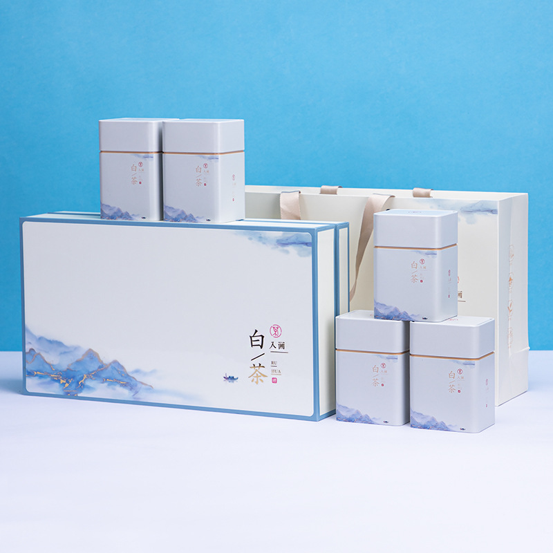 新品白茶黄金芽奶白茶空盒礼品盒半斤一斤装茶叶包装盒空礼盒直供