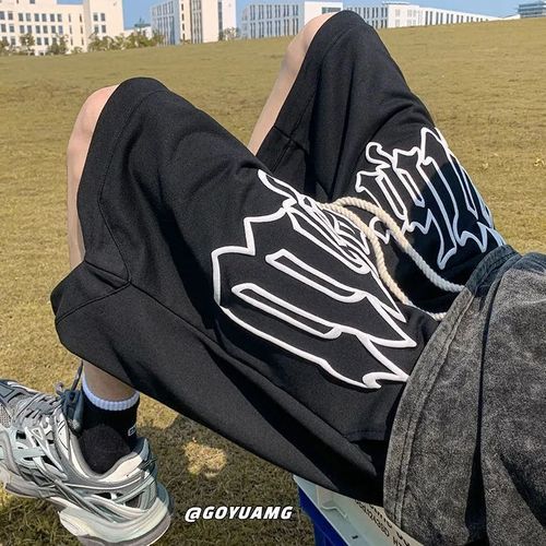 American new style knee-length foam men's summer loose casual slimming five-pocket versatile basketball pants trendy