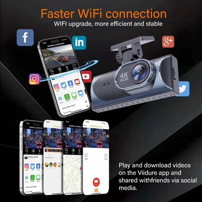 Driving recorder High-Definition 4K Front and Rear Dual