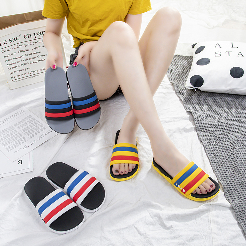 Rainbow candy slippers female summer ind...