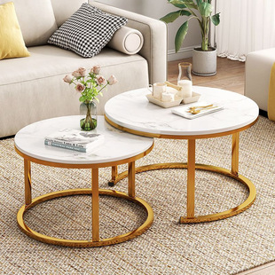 Customized Coffee Table Starting from One Piece Supports Factory Inspection Round Combination Sofa Side Table, Antique Style B&B Imitation Slate Coffee Table