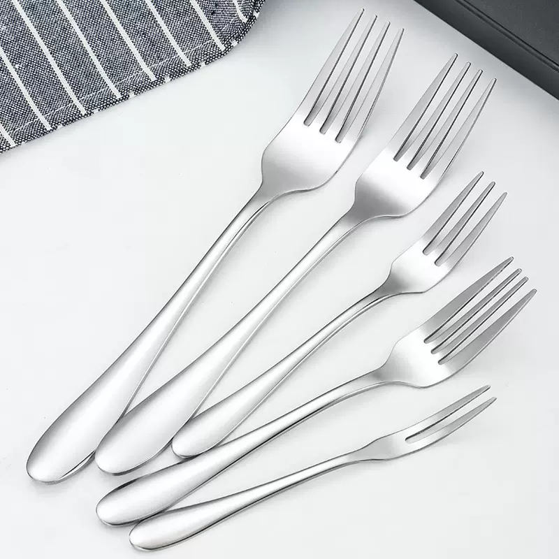 现货批发不锈钢西餐叉 点心叉水果叉酒店礼品定 制logo1012系列