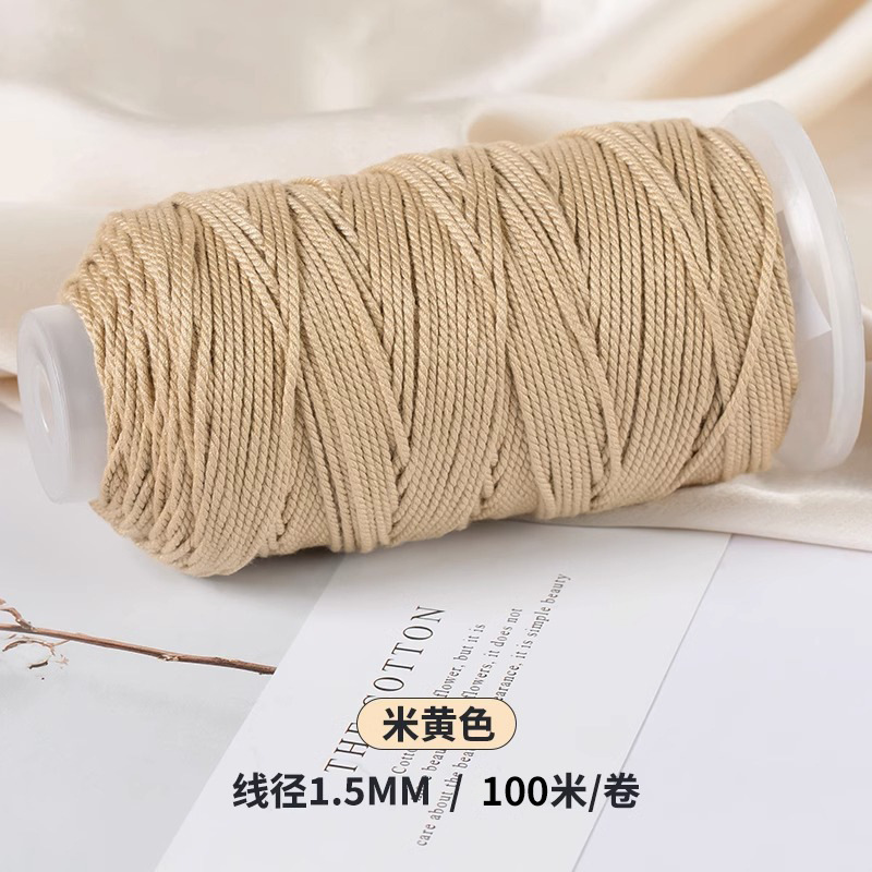 卸売チベット手こね綿ロープ大ロール暗号化菩提文遊び糸ブレスレットブレスレット編みロープ手こね綿糸編みロープ|undefined