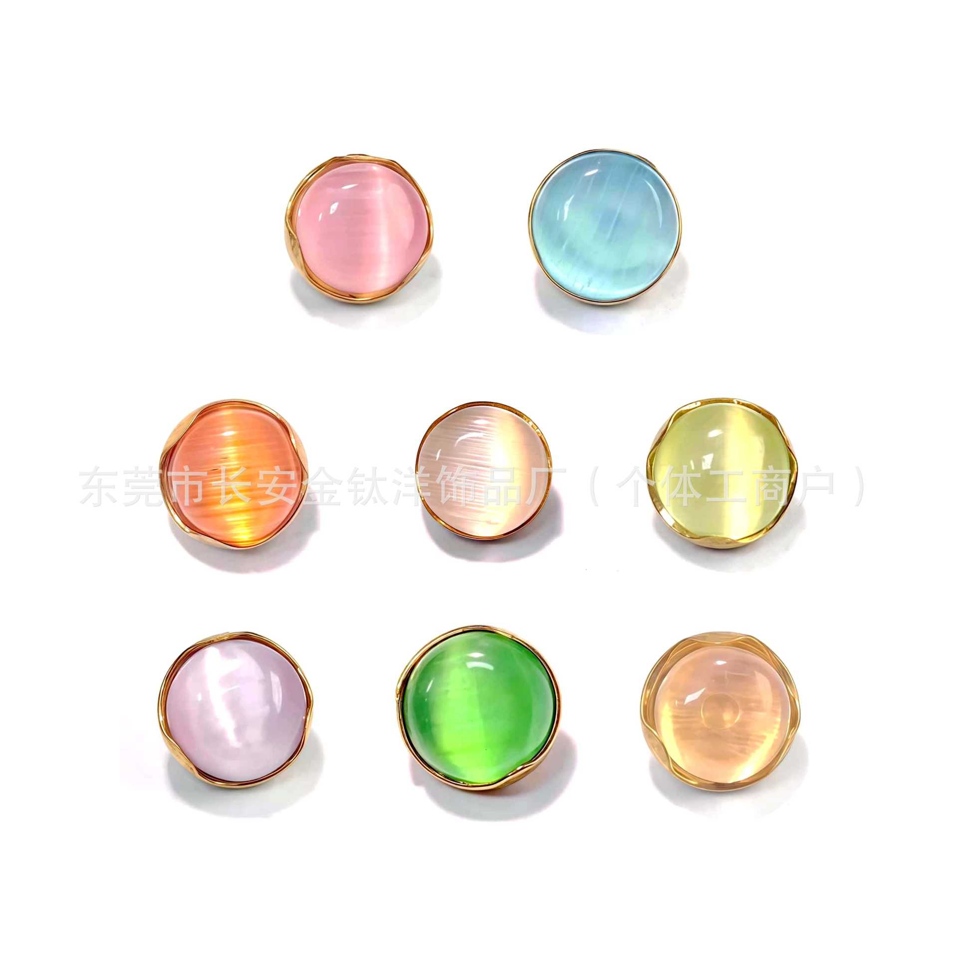F136 Titanium 18K Gold-Plated Wavy Cat's Eye Flat Earring Ear Bone Nails G23 Titanium Alloy Piercing Jewelry detail image 8