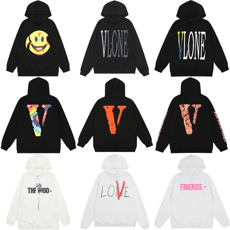 VLONE Threaded hem sweater big V hoodie Edison coat