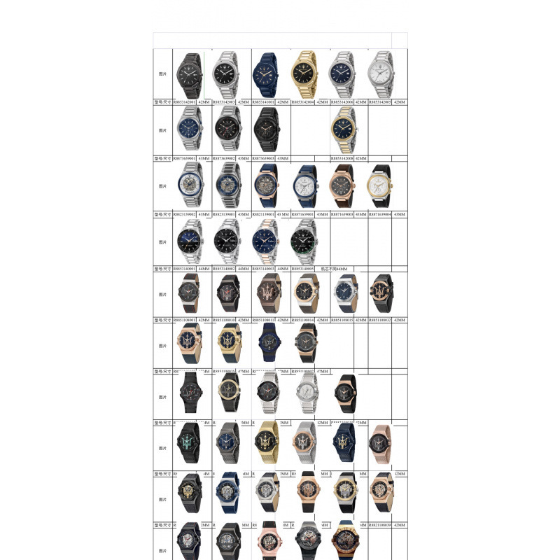 跨境独立站Rm玛莎拉蒂maserati商务男士轻奢手表下单前联系客服