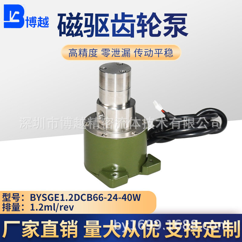 食品级微型无刷磁力驱动不锈钢增压果汁机齿轮泵