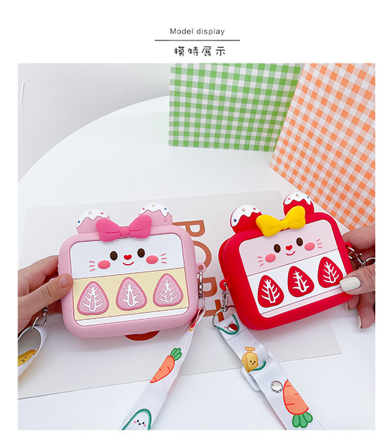 Fashion Children's Silicone Avocado Shoulder Messenger Bag Wholesale display picture 7