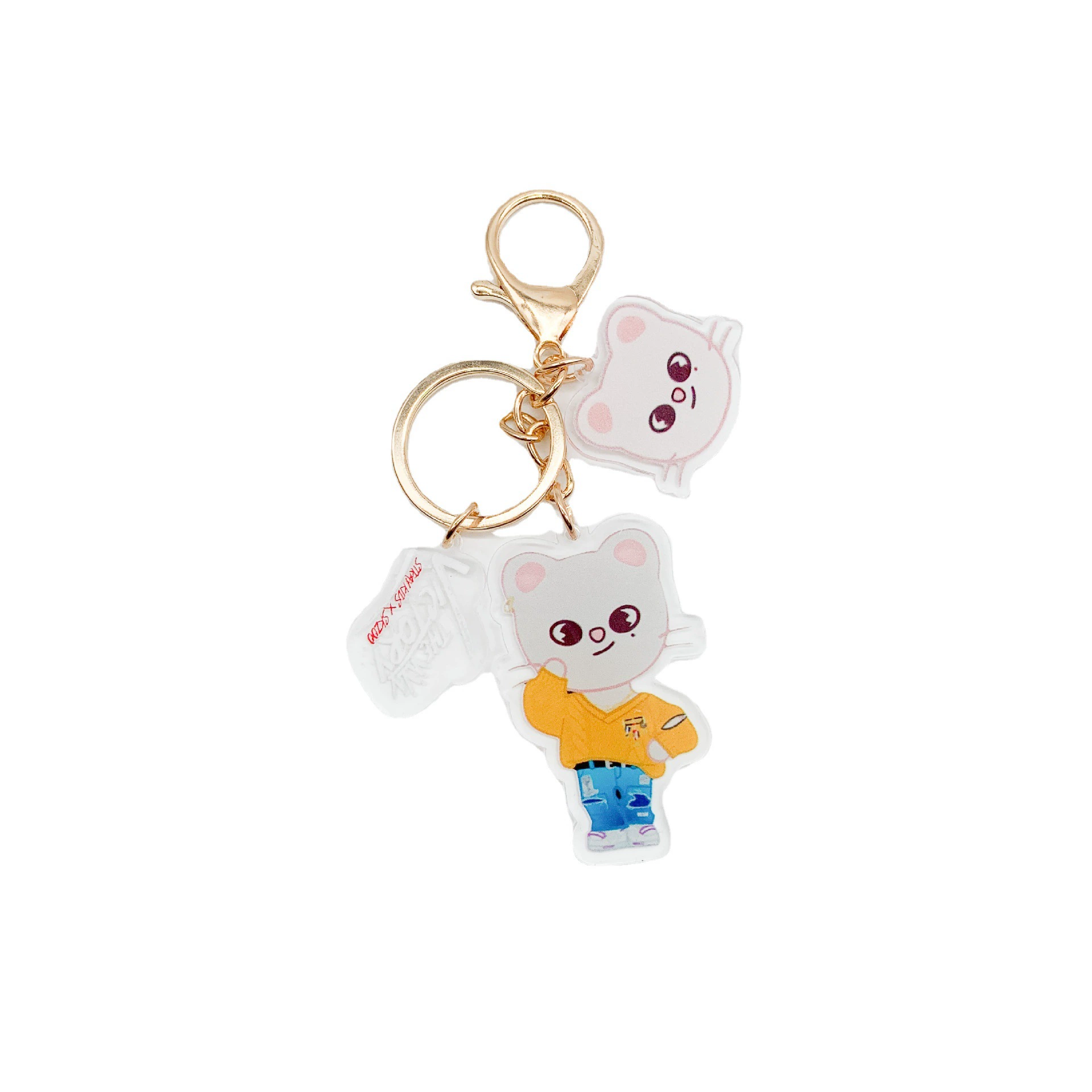 Cartoon keychain, acrylic double-sided accessory, pendant