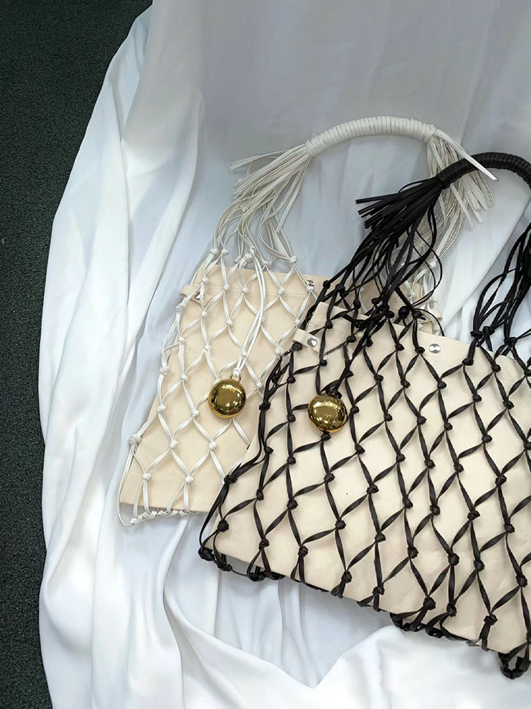 Niche designer 2, internet celebrity 024, new hollowed out woven mesh bag, fashionable and casual versatile single_voghion.com