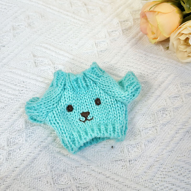 15cm ciego caja pull paño suéter pantalones macaron labubu colgante muñeca suéter Año Nuevo suéter lindo