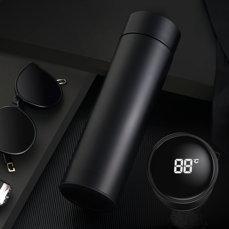 Taza de vacío inteligente Taza de agua recta de negocios de acero inoxidable 304 Pantalla de temperatura Taza de regalo publicitaria Logotipo personalizado