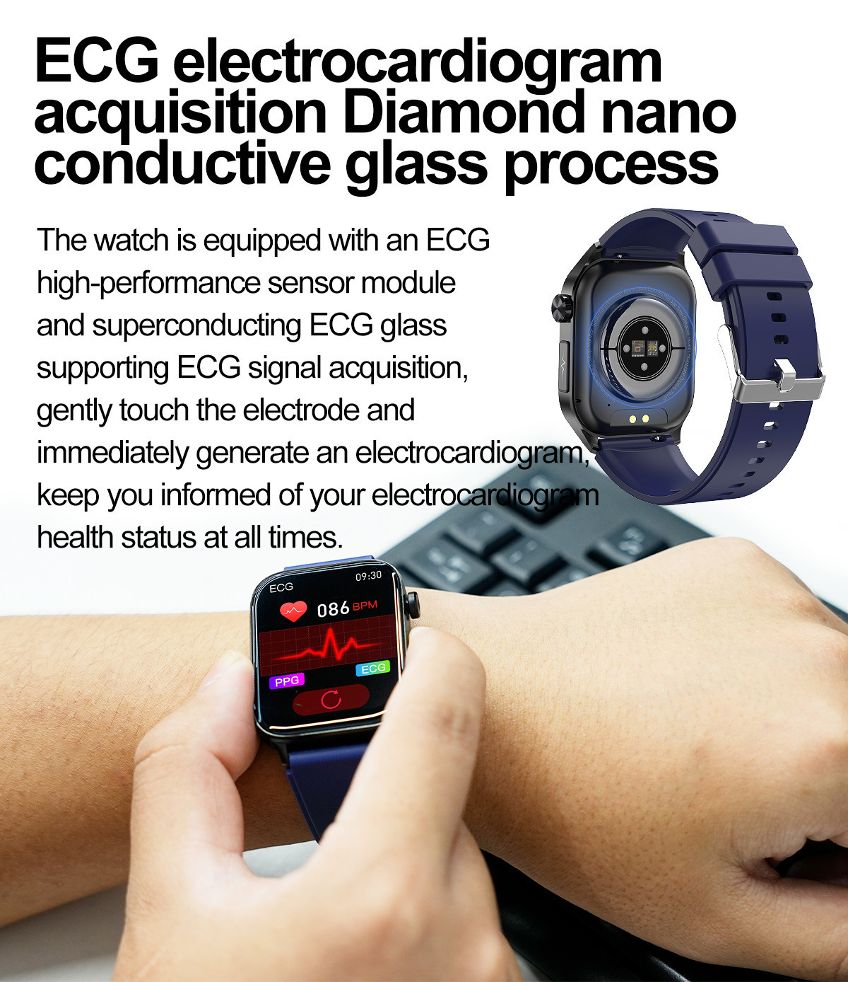 Smartwatch Mit Ekg Blutdruck Und Herzfrequenzmesser Unisex_voghion.com