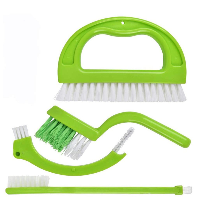 4-piece cleaning brush household grouting brush gap cleaning tool bathroom handle tile joint cleaning brush