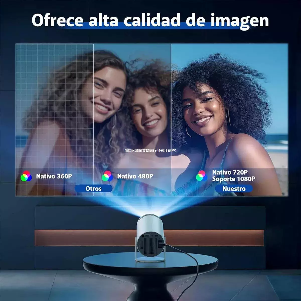 1080p проектор HY300Pro для дома и гостиной, настенный проекционный портативный мини 4K короткофокусный проектор