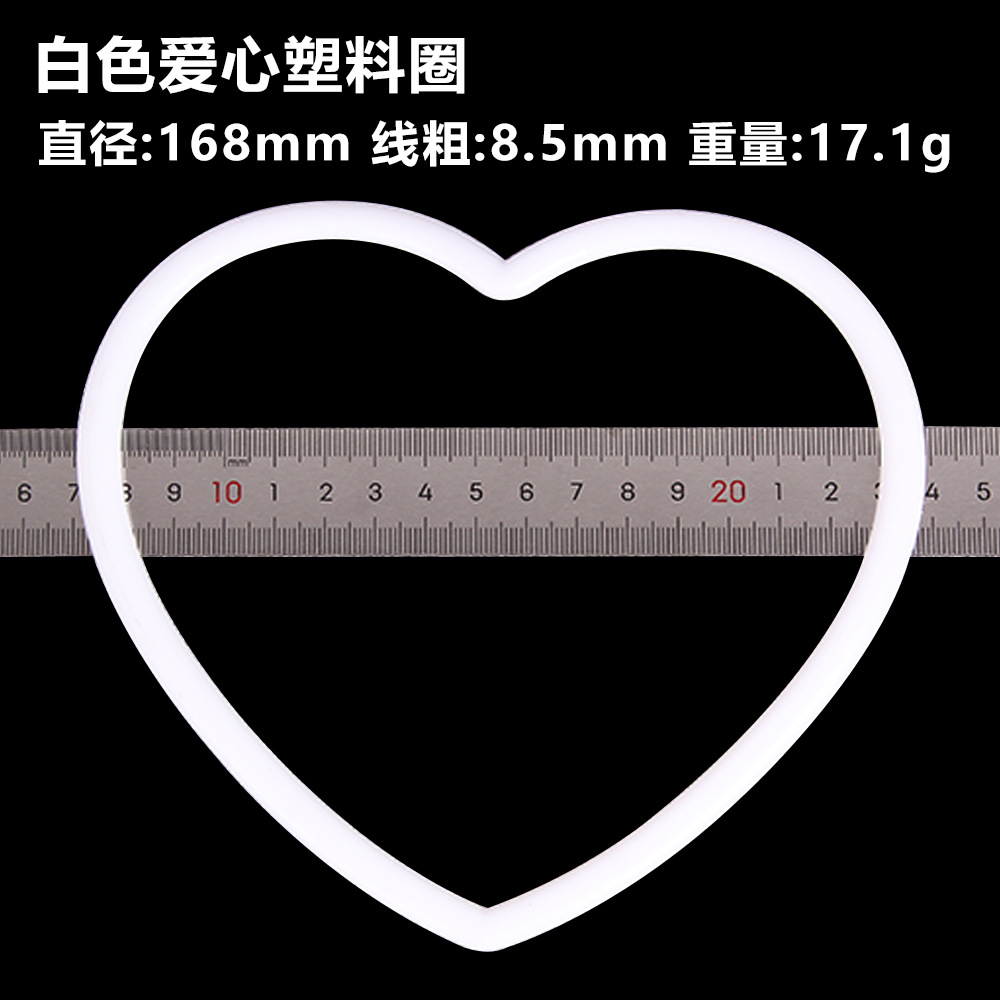 Diy boda sueño colector plástico blanco anillo diámetro del alambre PP material de protección del medio ambiente 50-350mm