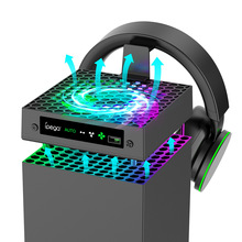 Xbox Series X散热风扇带RGB灯头戴耳机挂式收纳支架 PG-XBX026A