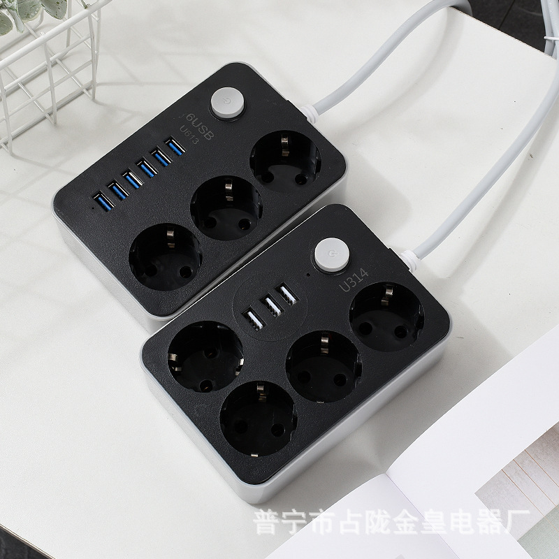 CX-E103 E1043USB EURO SOCEKT estándar europeo dos enchufe redondo Enchufe europeo