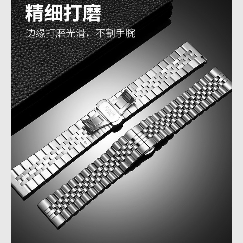 Apple watch ストラップ Apple watch Samsung watch4 Huawei GT3 5 ビーズソリッドメタル時計ストラップに適しています。|undefined