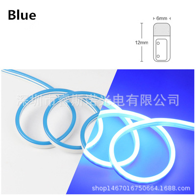 5V12V24V luz de neón con LED barra de luz de silicona una luz un corte 6*12 publicidad estilo impermeable color