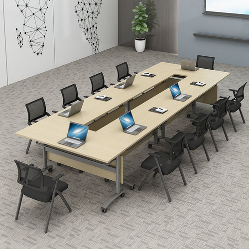 Folding conference table training table training table chair set long table student desk movable meeting room office desk