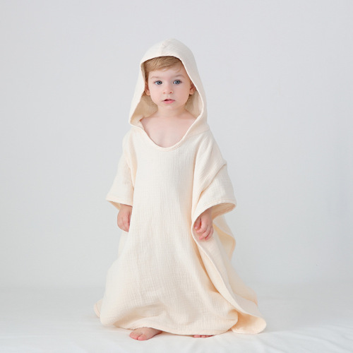 Children's bath towel poncho is more absorbent than pure cotton. Special for older children, girls can wear hooded bathrobe for summer swimming and bathing.