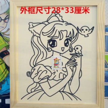 粘土額縁40*60センチ卸売り超軽量粘土フォトフレーム彩泥立体児童額縁粘土額縁|undefined