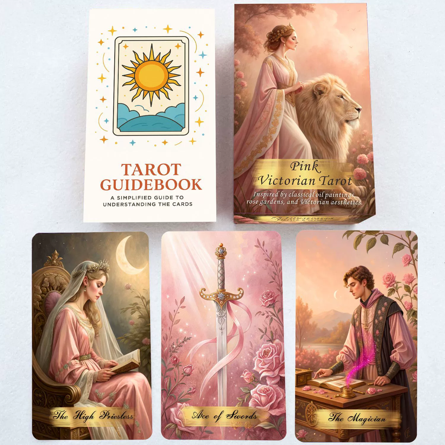 [Новый англоязычный Tarot Таро карта Викторианская розовая таро карта в наличии оптом]