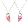 Hello kitty, cartoon fresh cute necklace for friend for beloved, wholesale