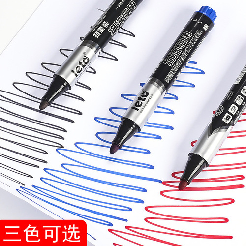 Lotto oil-based marker pen rechargeable ink large-head pen oil-based waterproof non-fading express logistics special pen black wholesale