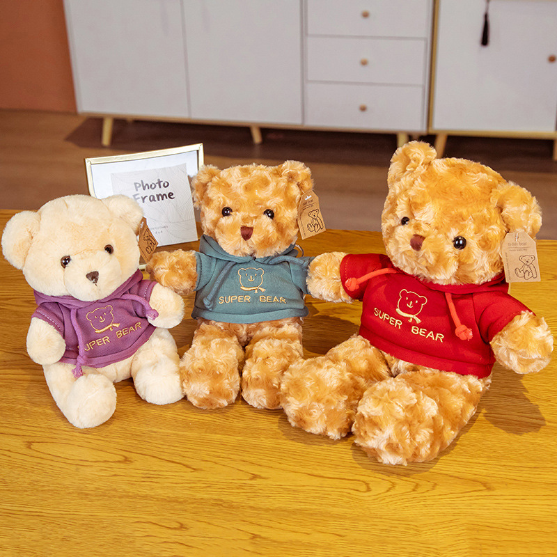 Lindo oso de peluche abrazo oso muñeca de peluche suéter de juguete muñeca de oso Ragdoll máquina de agarre Lanzamiento de boda