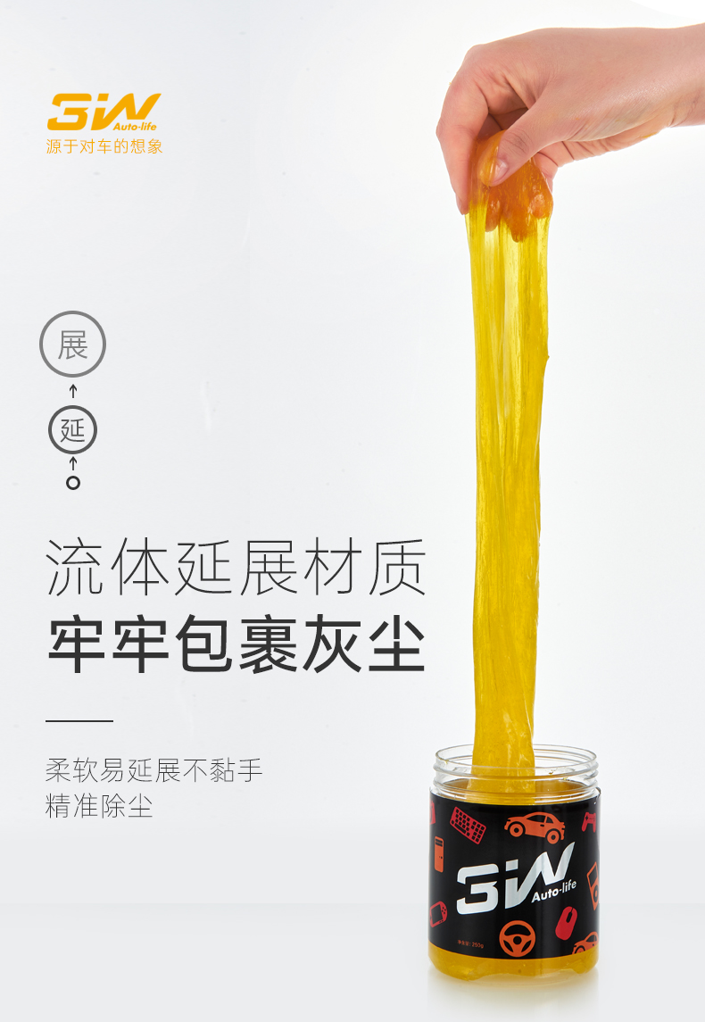 3w multifunctional car cleaning soft rubber car crystal mud cleaning car interior home keyboard dust suction artifact