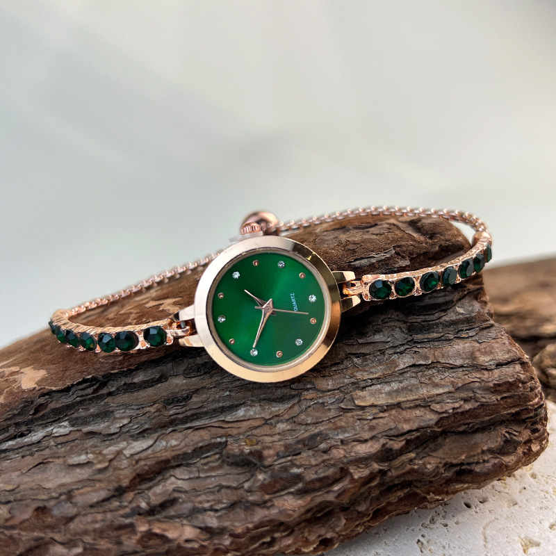 Women's Quartz Watch Colorful Diamonds Bracelet Style Elegant_voghion.com