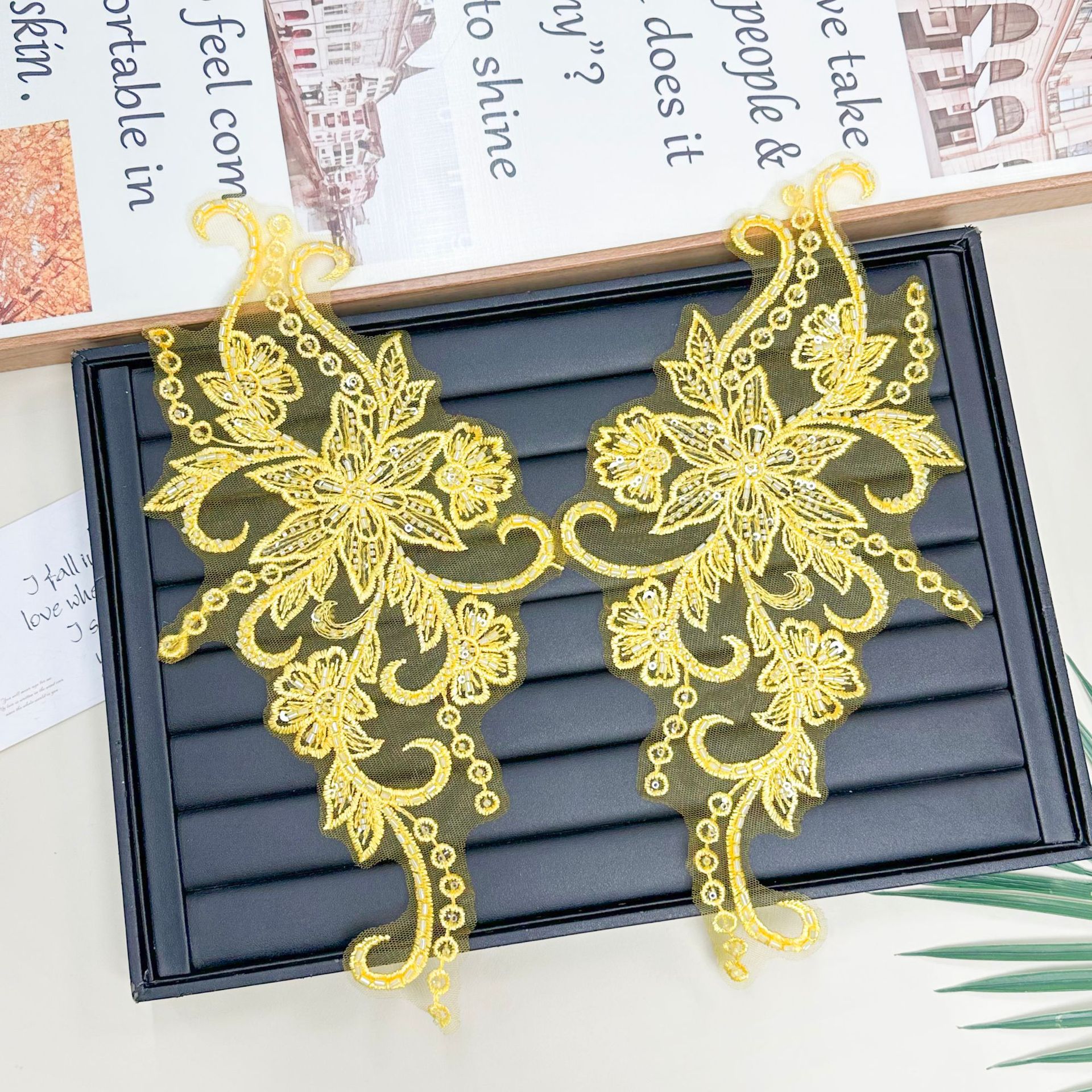Coser bordado adhesivo de parche multicolor opcional ropa agujero reparación decoración adhesivo de malla de chiffón chaqueta