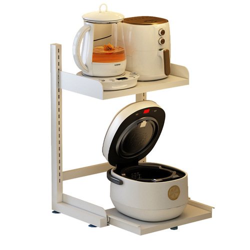 Cross-border rice cooker microwave stand shelf appliance storage rack with pull-out shelf for air fryer