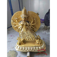 河北密宗佛像厂家生产批发纯铜大型全铜千手千眼大白伞盖佛母佛像