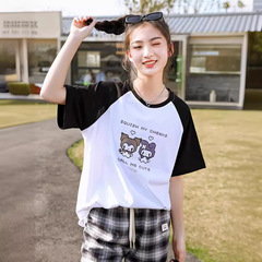 5022中大童少女T恤休閒初高中生短袖2023夏季新款洋氣上衣