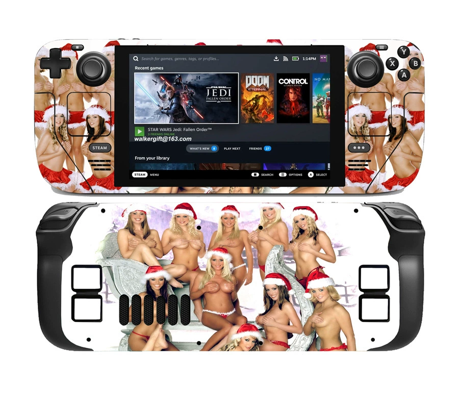 Новая наклейка-рукоять для Steam Deck игрового портативного устройства, защитная цветная пленка против царапин, без следов, матовая виниловая