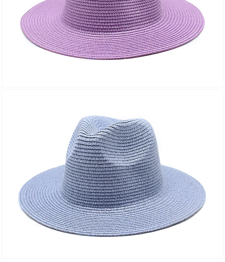 Unisex Gender Simple Style Style Flat Eaves Rim Unisex Simple Style Solid Color Flat Eaves Fedora Hat