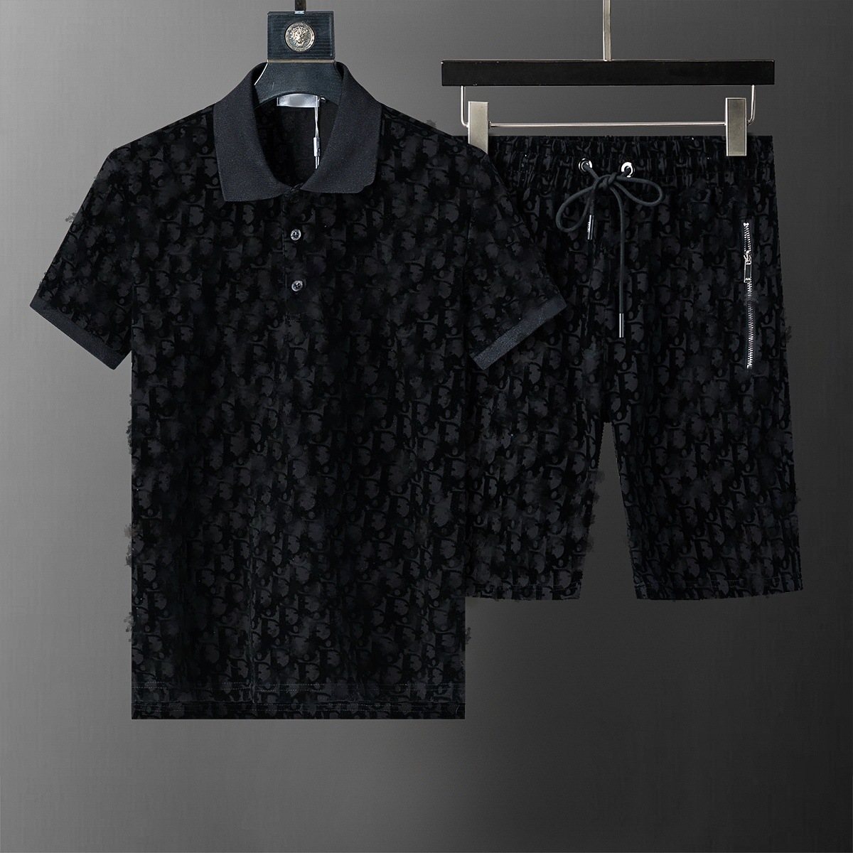 Top Edition) G polo con solapa de manga corta conjunto de moda versátil impresión clásica de estilo masculino y femenino de alta calidad