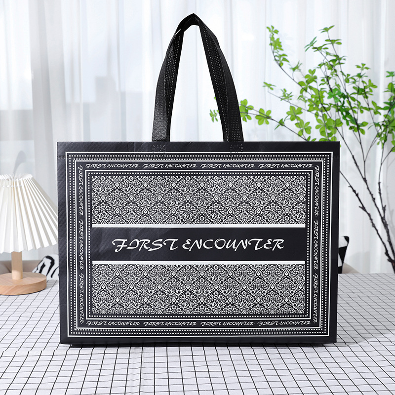 Bolsas no tejidas retro, bolsas de compras portátiles clásicas, bolsas de promoción para llevar, impresión en color, bolsas de embalaje laminadas, lugar de impresión