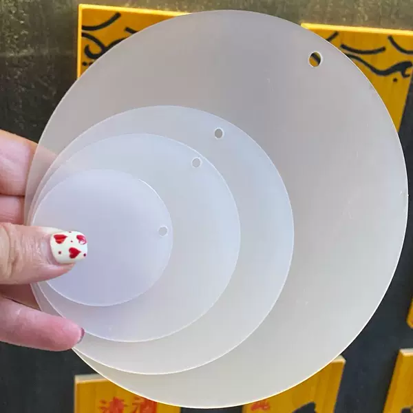Super large goo card round transparent acrylic goo plate hand account sticker decorative painting homemade coaster ornaments big goo chuck