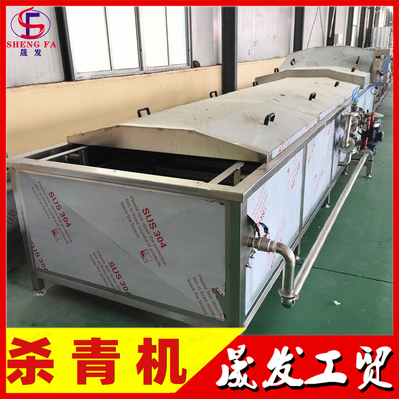晟发系列花茶蒸汽杀青机 电加热漂烫流水线 全自动低温巴氏杀菌机