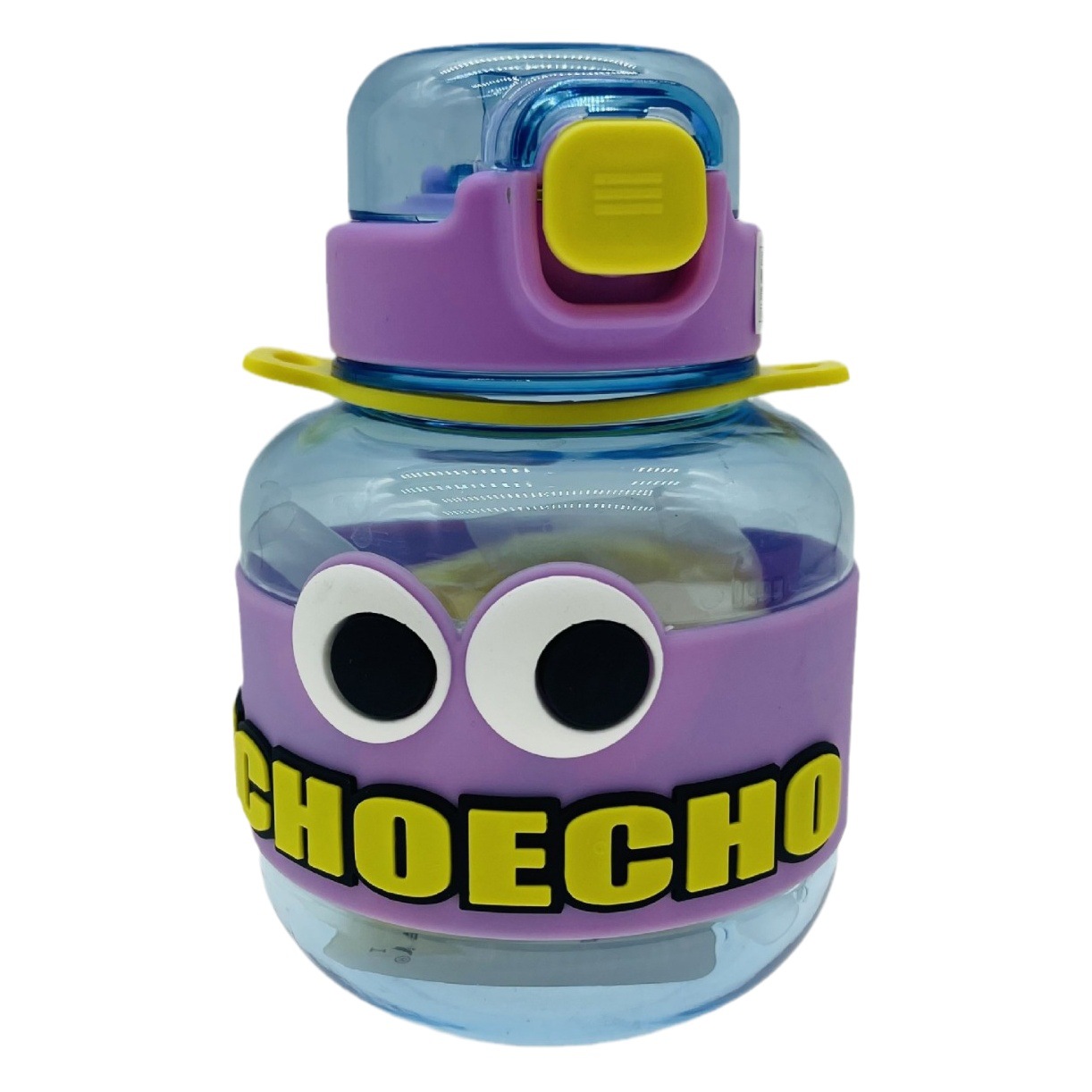 Yichang 8705 diversión para niños Nueva taza de agua plástica de dibujos animados 700ml taza de agua de paja de dibujos animados para niños pequeña taza de vientre