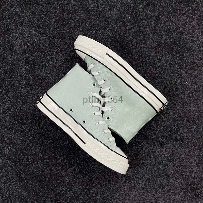 Auténticos zapatos de hombre Meiqi Converse aj 1970s zapatos de mujer zapatos de lona zapatos altos cremosos azules vulcanizados originales puros image 5